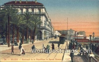 Boulevard de la Republique et Square Bresson Alger Algeria, Africa, Unused 