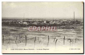 Old Postcard Camp Berteaux Douar Maghzen