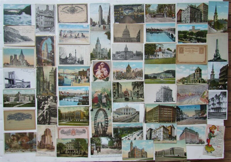 Lot of 508 ANTIQUE & VINTAGE POSTCARDS RPPC TOWNS VIEWS RPPC COMIC NO CHROMES 