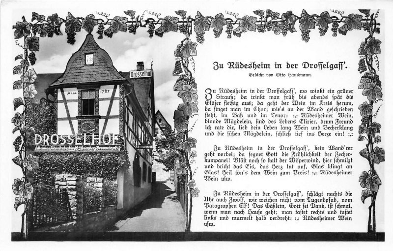 Lot212 germany Weinhaus Drosselhof Rudesheim am Rhein real photo