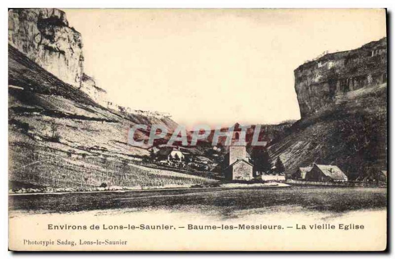 Old Postcard Around Lons le Saunier Baume les Messieurs Old Church