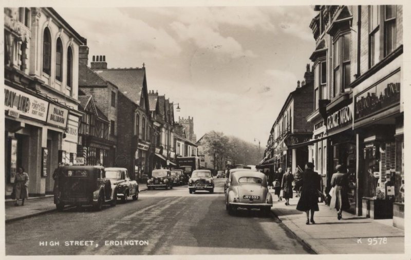 High Street Erdington Palace Ballroom  Warks RPC Postcard