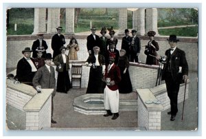 c1910's Pavilion Scene Wine Party Indiana IN Unposted Antique Postcard 