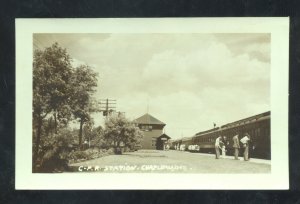 RPPC CHAPLEAU ONTARIO CANADA RAILROAD DEPOT STATION TRAIN REAL PHOTO POSTCARD