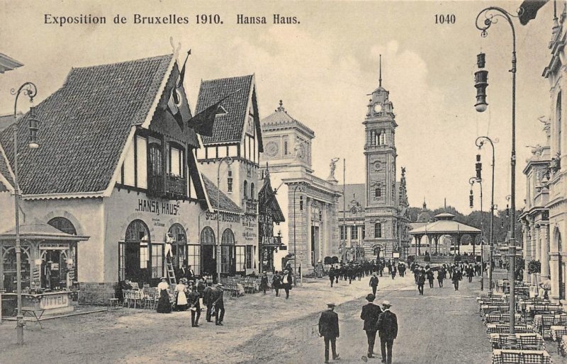 Exposition de Bruxelles Hansa Haus World's Fair Brussels Vintage Postcard 1910