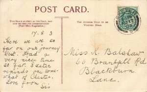 EXE BRIDGE EXETER DEVON ENGLAND~1903 TINTED PHOTO POSTCARD