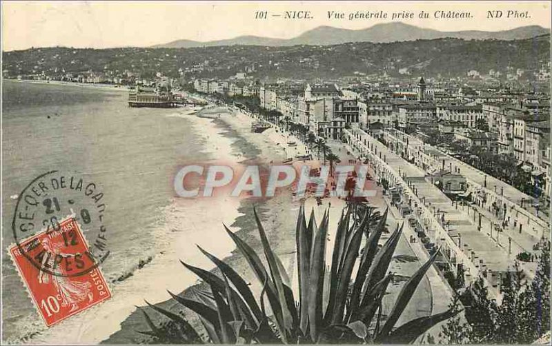 Postcard Old Nice Vue Generale du Chateau decision