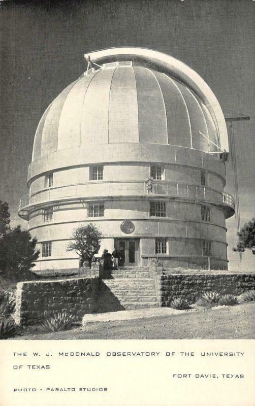 McDonald Observatory University of Texas Fort Davis, TX c1940s Vintage Postcard