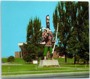 M-60472 Paul Bunyan Statue and Municipal Auditorium Bangor Maine USA