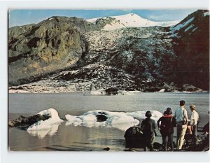 Postcard Eyjafjallajökull with a stretcher glacier, Jökulsárlón, Iceland