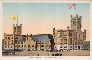 PROVIDENCE RHODE ISLAND RI~NEW ARMORY~1910s POSTCARD