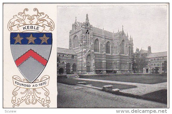 KEBLE College, Coat of Arms, OXFORD, Oxfordshire, England, United Kingdom, 00...