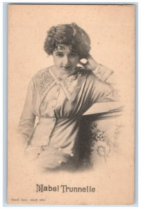 Mabel Trunnelle Black Hair Eyes Actress Theater Vaudeville Advertising Postcard