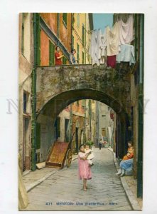 3106122 FRANCE Menton Une Vielle Rue RM native girl Vintage PC