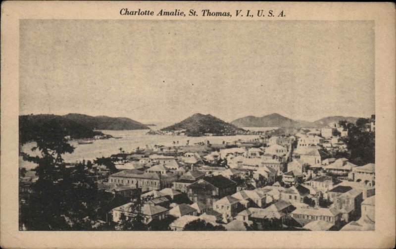 St Thomas Virgin Islands VI Charlotte Amalie Vintage Postcard