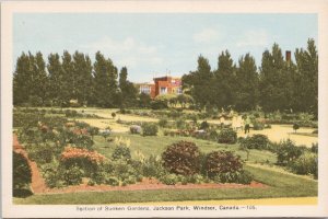 Sunken Gardens Jackson Park Windsor Ontario ON ONT Unused PECO Postcard H42