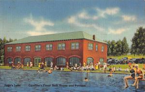 Pages Lake North Carolina Bath House Pavilion Antique Postcard K94719