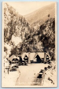 British Columbia Canada Postcard Kootenay Gateway Byron Harmon c1905 RPPC Photo