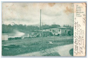 1905 Bradley Novelty Factory Manchester Depot Vermont Antique Vintage Postcard