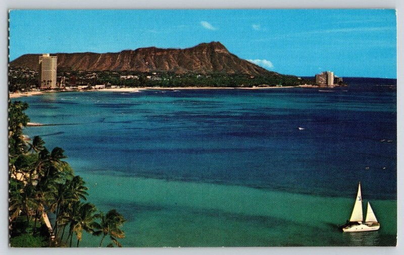 Postcard Diamond Head Beach & Volcano - Waikiki Hawaii