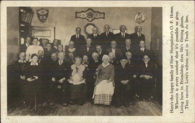 New Hampshire IOOF Old Folks Home Group Real Photo Postcard dcn