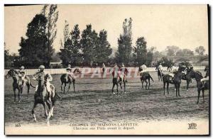 Old Postcard Horse Riding Equestrian Racing Horses Maisons Laffitte track bef...