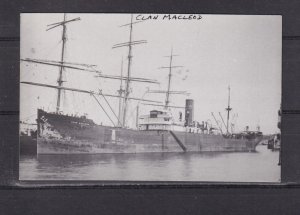 SHIP  CLAN MACLEOD , CLAN LINE, 1881 ppc., REPRINT.