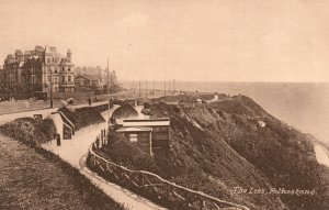 Vintage Postcard The Leas Unique Clifftop Promenade Folkestone Kent England