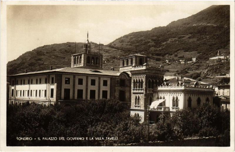 CPA Sondrio Il Palazzo del Governo e la Villa Tavelli. ITALY (396321)