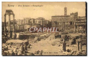 Italy Italia Postcard Old Roma Foro Romano e Campidoglio