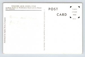 Ogden Utah, Mount Ben Lomond - Litho Postcard 1949