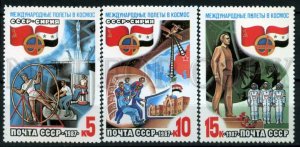 508428 USSR 1987 year Joint space flight with Syria stamp set