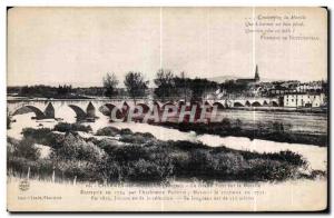 Old Postcard Charmes sur Moselle The Great Bridge on the Moselle