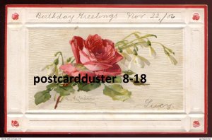 dc1682 - Artist- CATHARINA KLEIN 1906 Art Series Red Rose