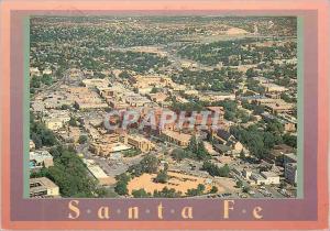 Postcard Modern aerial view of Santa Fe Santa Fe New Mexico