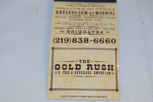 The Gold Rush Munster Indiana 30 Strike Matchbook Cover