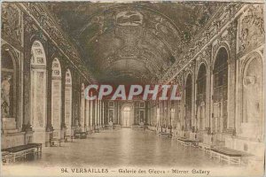 Old Postcard Versailles Hall of Mirrors