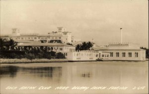 Delray Beach Florida FL Boca Raton Club Vintage Real Photo RPPC Postcard