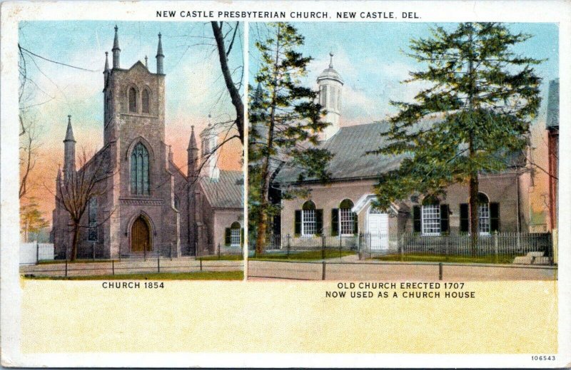 1915 New Castle Delaware Presbyterian Church 106543 Postcard DO
