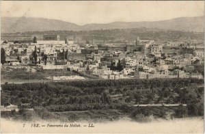 PC CPA JUDAICA MOROCCO FEZ PANORAMA DU MELLAH L&L Vintage Postcard (b25382)