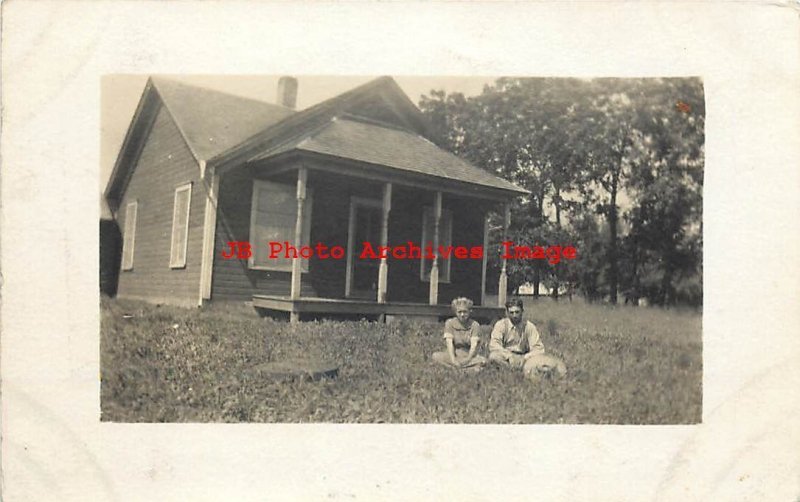 IL, La Moille, Illinois, RPPC, House, Home, La Moille Post Card Works