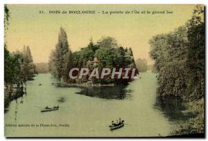 Old Postcard Bois De Boulogne La Pointe From & # 39ile And The Great Lake