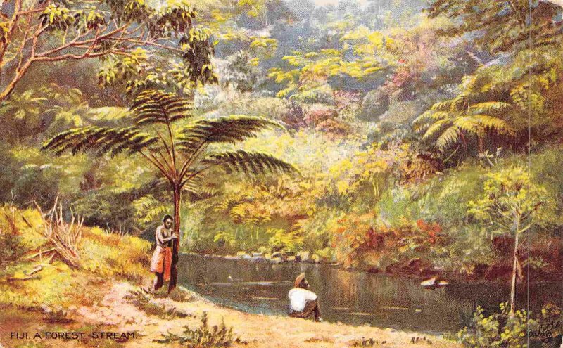 Forest Scene Fiji Islands 1910c Tuck postcard