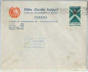 64055 - ITALY - POSTAL HISTORY: ADVERTISING ENVELOPE Verona 1957 - WOOL-