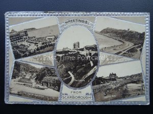 Yorkshire SCARBOROUGH 5 Image Multiview c1920's Postcard