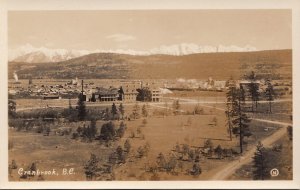 Postcard RPPC Town View Cranbrook BC Canada