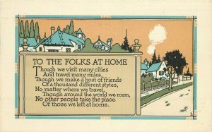 Arts Crats Folks at Home Saying Artist Impression Postcard 21-2321