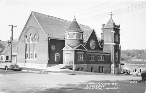 J25/ Jackson Minnesota RPPC Postcard c1940s Presbyterian Church  272