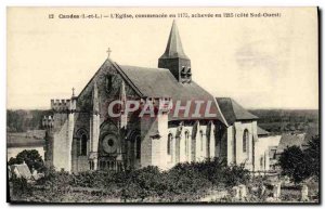 Old Postcard Candes L & # 39Eglise Begun