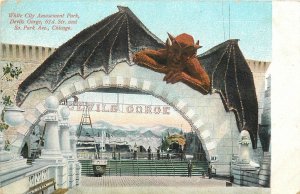 Postcard 1908 Illinois Chicago White City Amusement Park Devil's Gorge IL24-1847